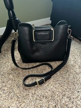 Isadora pebbled leather crossbody.